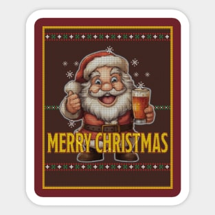 Drink Up Santa Sticker